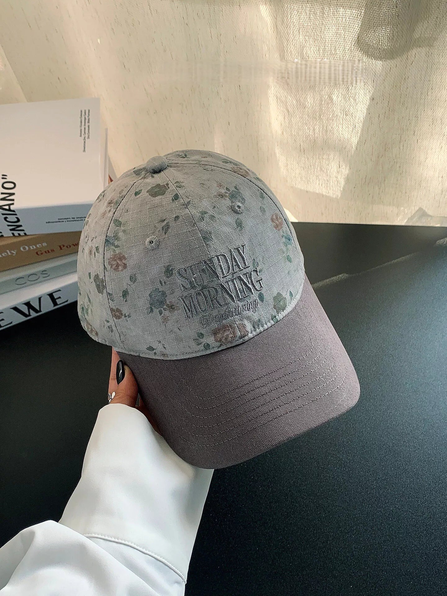Floral Embroidered Baseball Cap