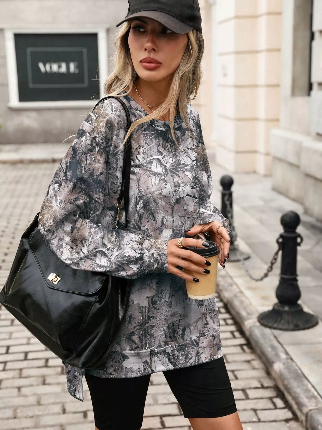 Printed Round Neck Sweatshirt