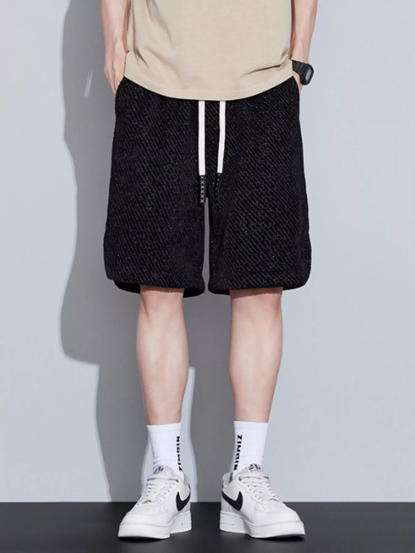 Men's Plus Size Drawstring Loose Fit Shorts