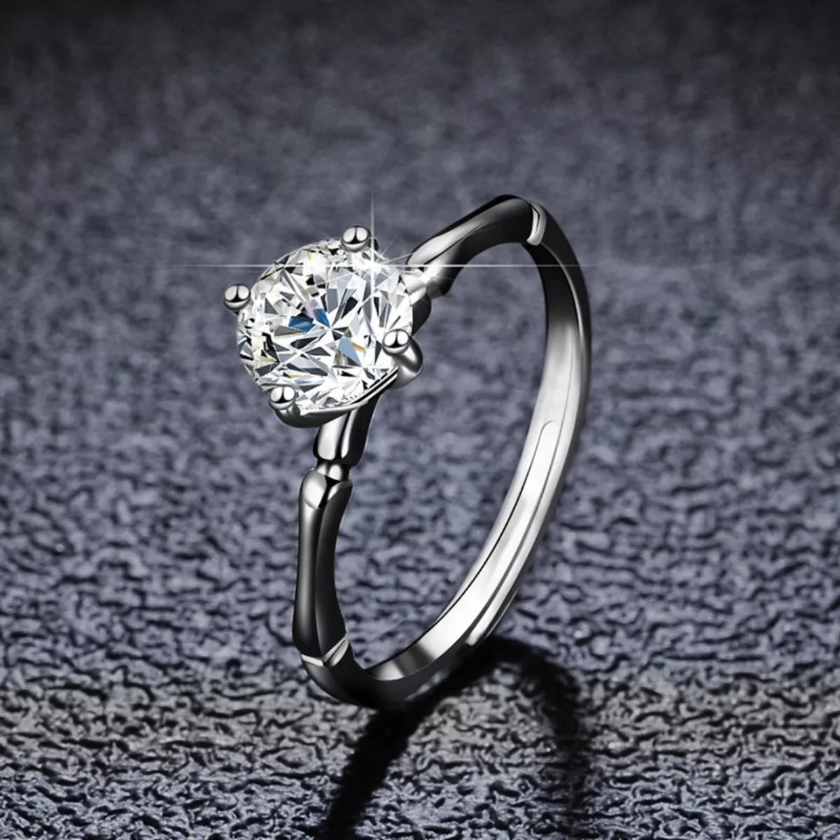 1 Carat Moissanite Minimalist Ring