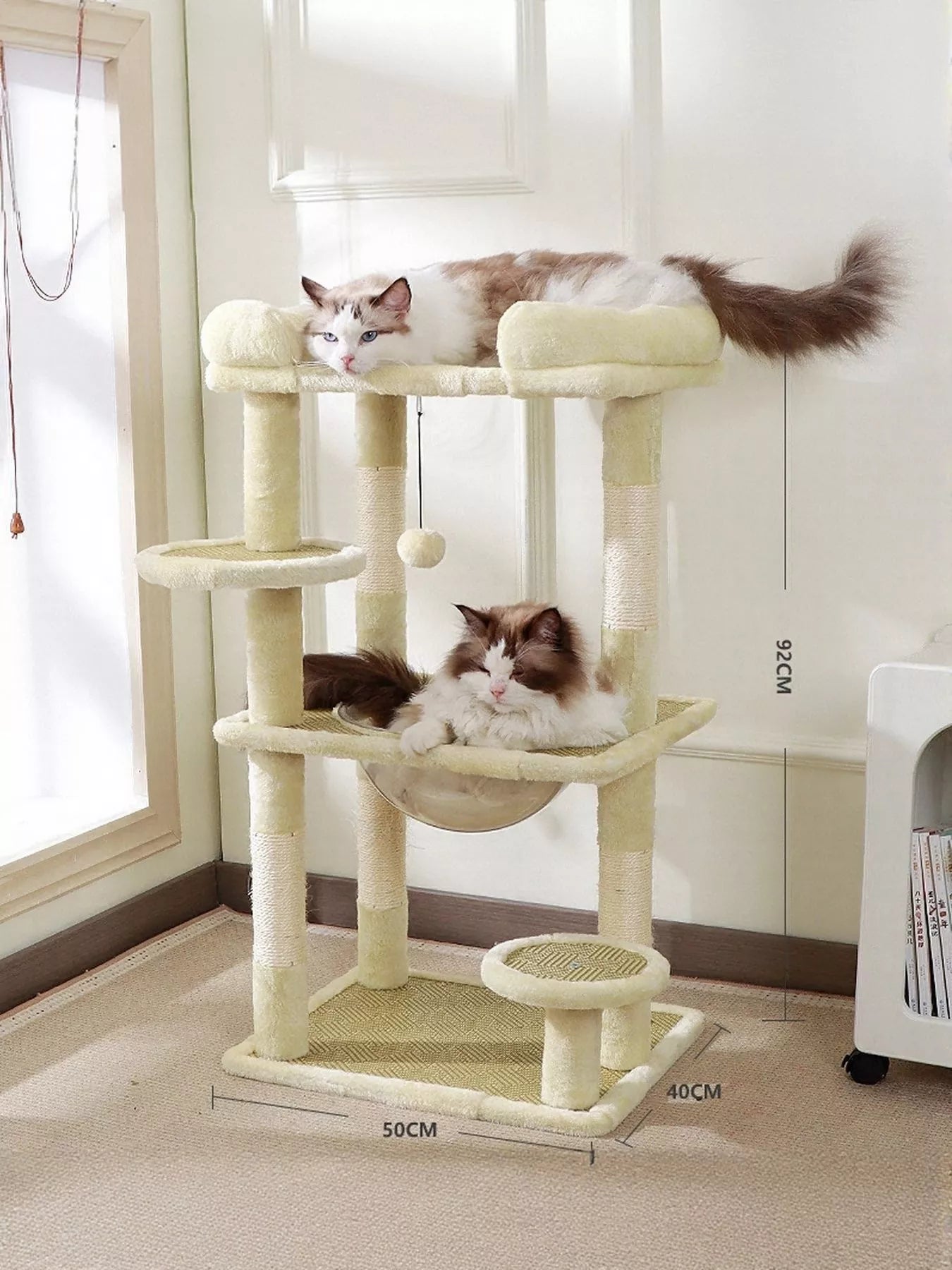 Plush Cat Tree Condo with Scratching Posts