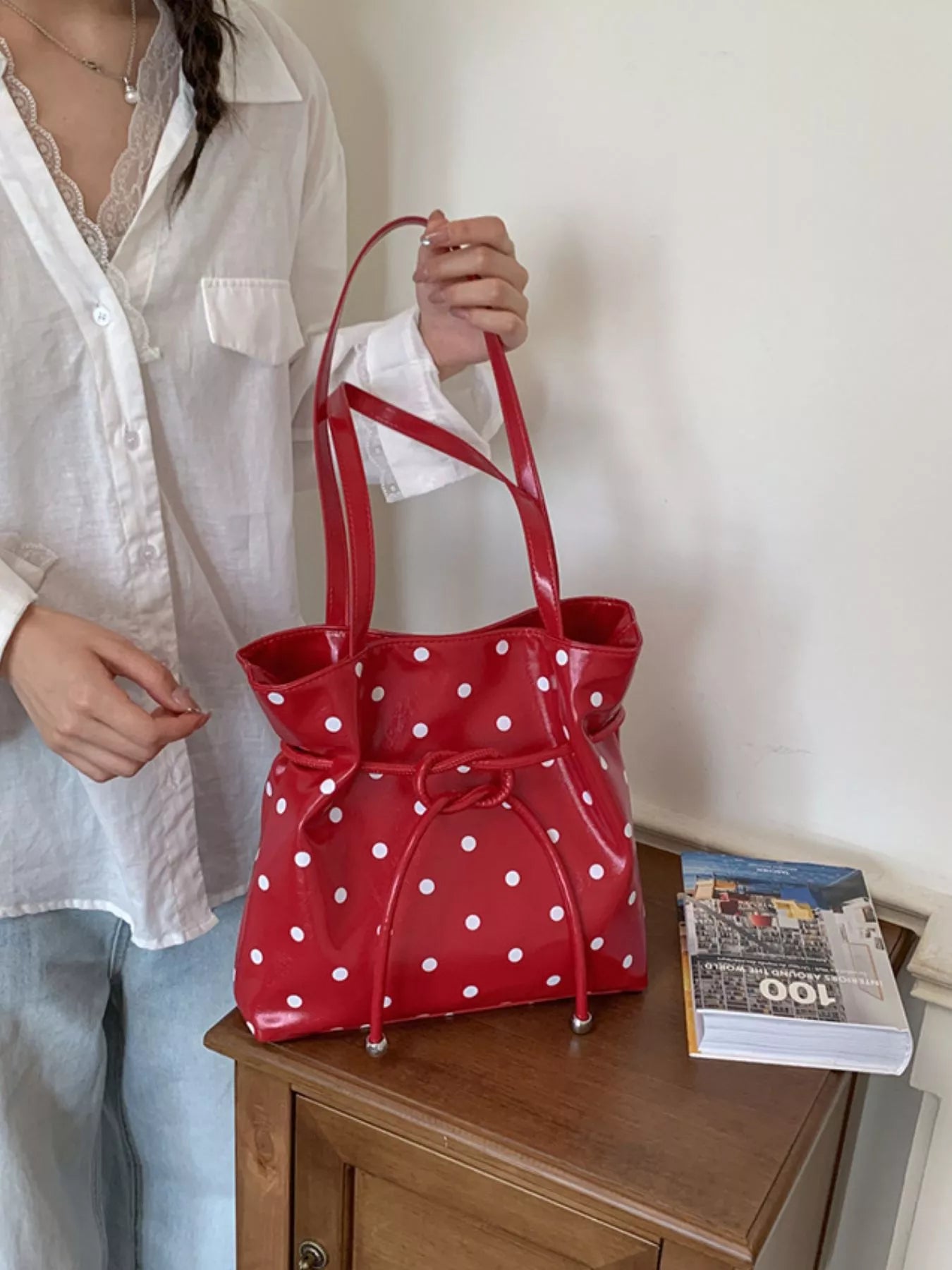 Polka Dot Shoulder Bag