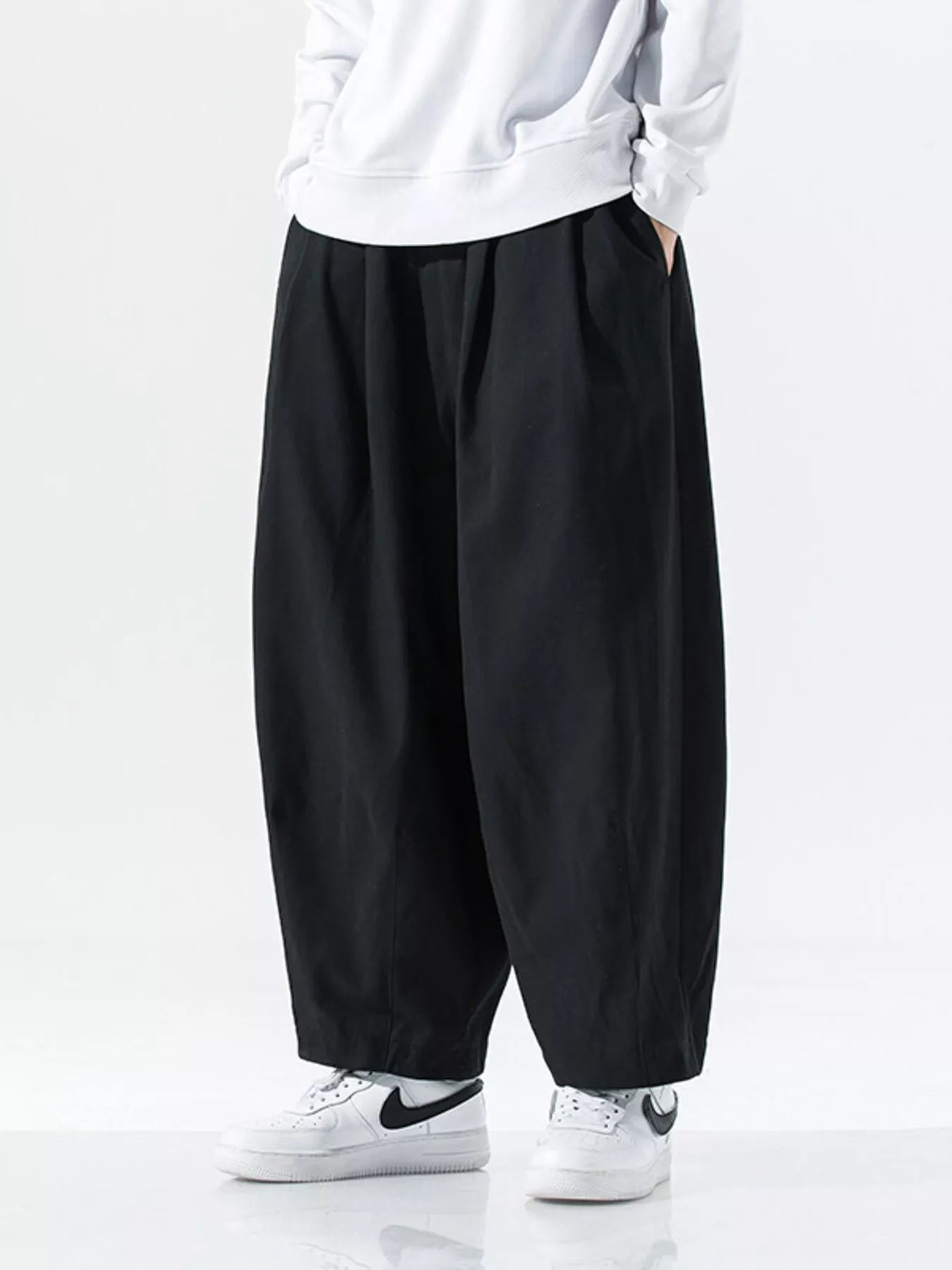 Men's Plus Size Wide Leg Casual Pants