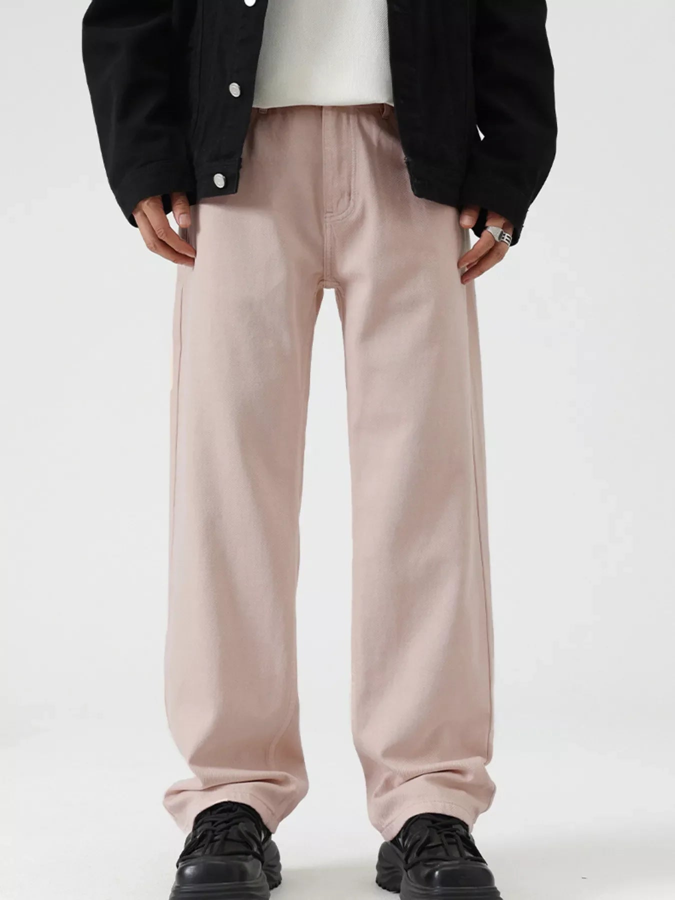 Men's Vintage Wash Wide Leg Jeans