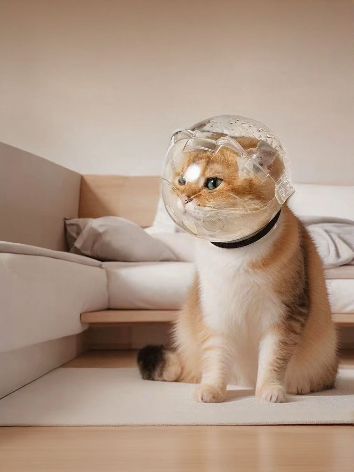 Transparent Anti-Bite Pet Spherical Head Cover