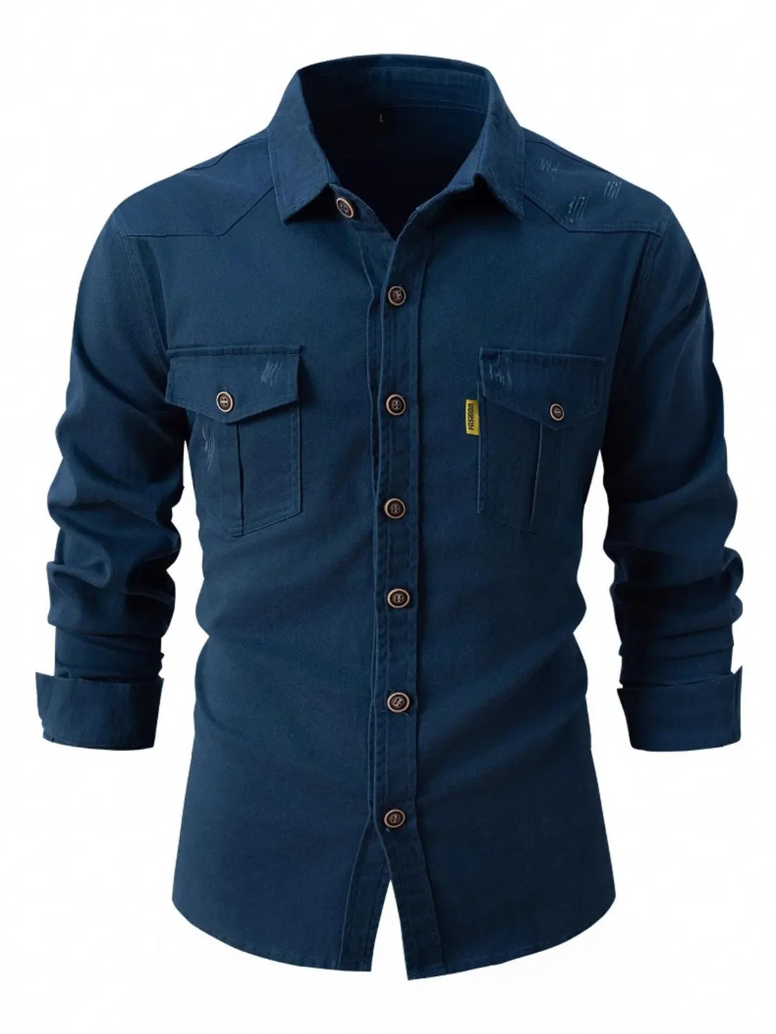 Men's Full Size Button Up Long Sleeve Shirt Plus Size