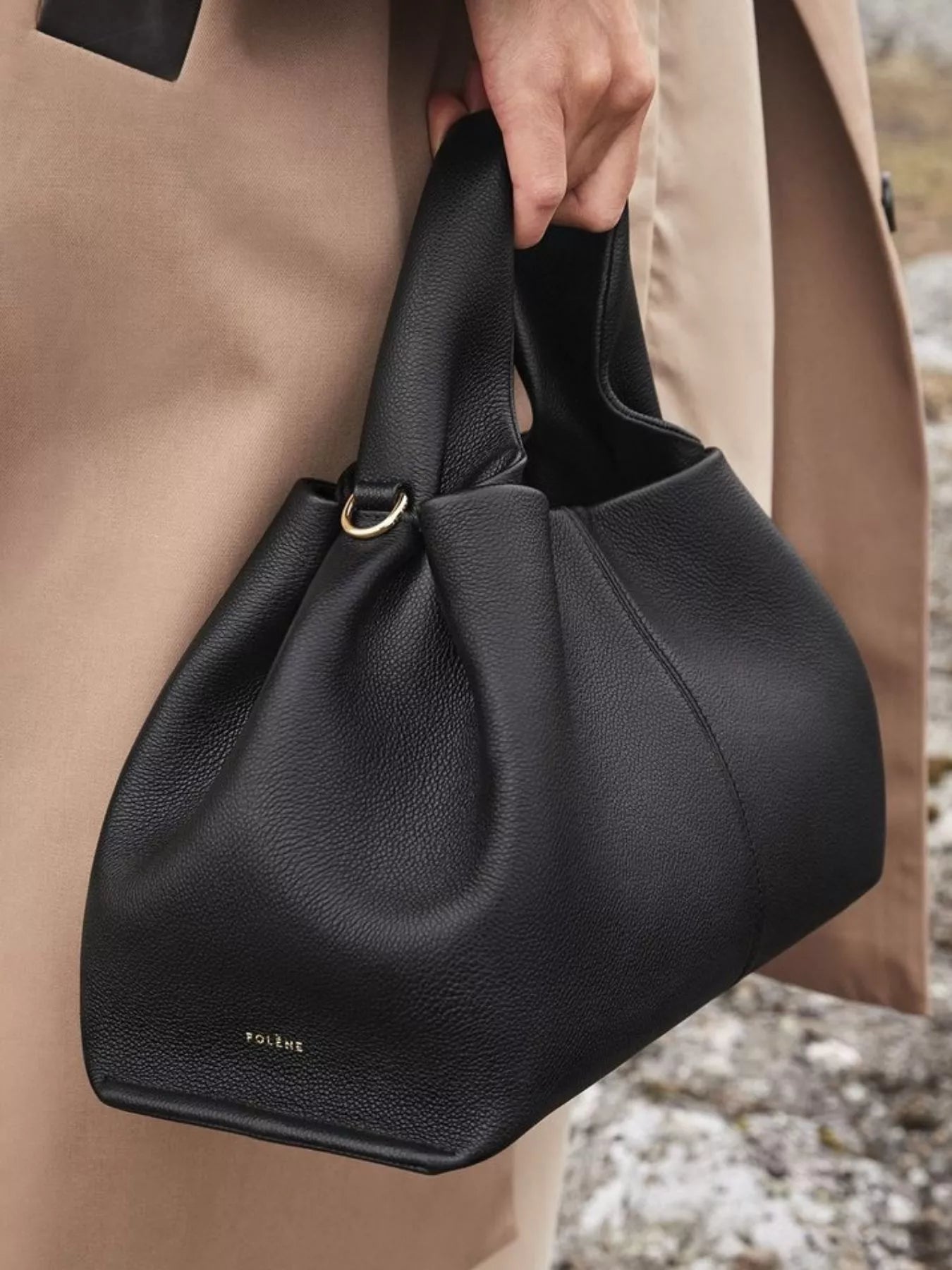 PU Leather Ruched Crossbody Handbag