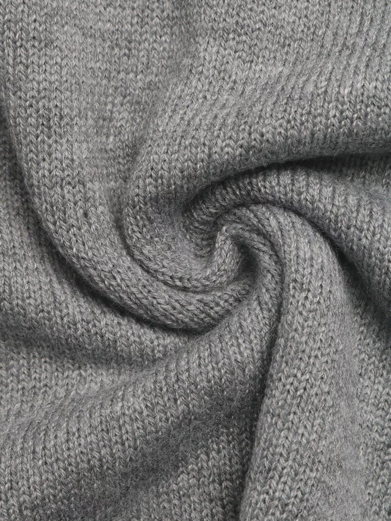 Contrast Collar Dropped Shoulder Sweater