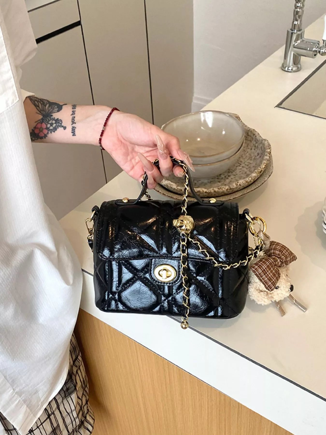 Quilted Leather Crossbody Bag