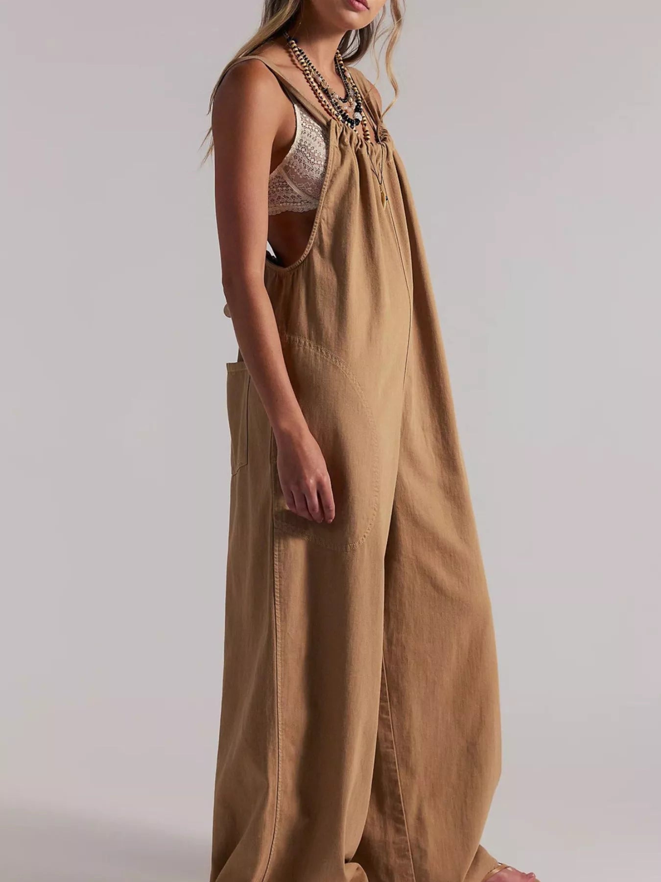 Sleeveless Wide-Leg Jumpsuit