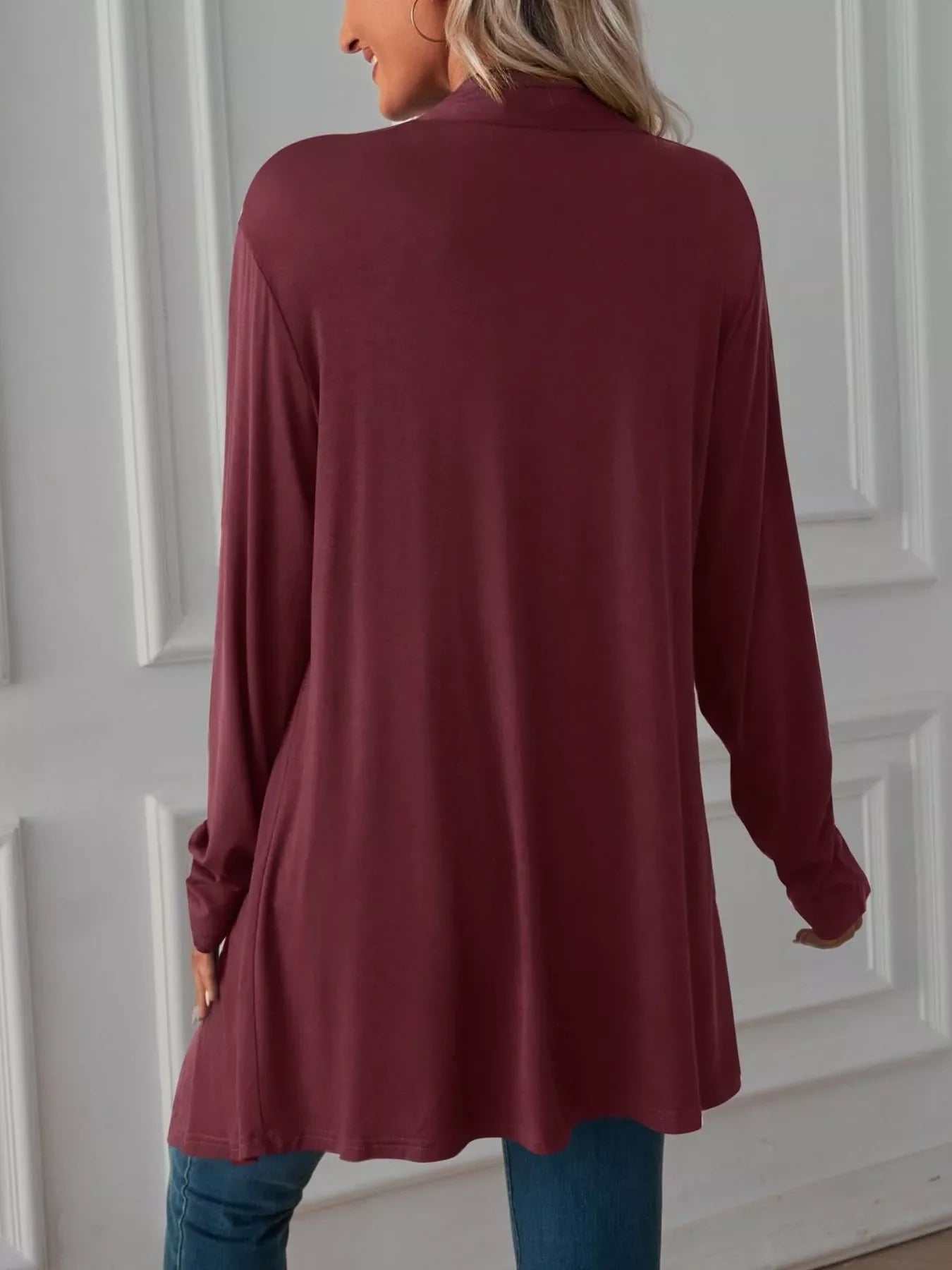 Lightweight Open Front Cardigan