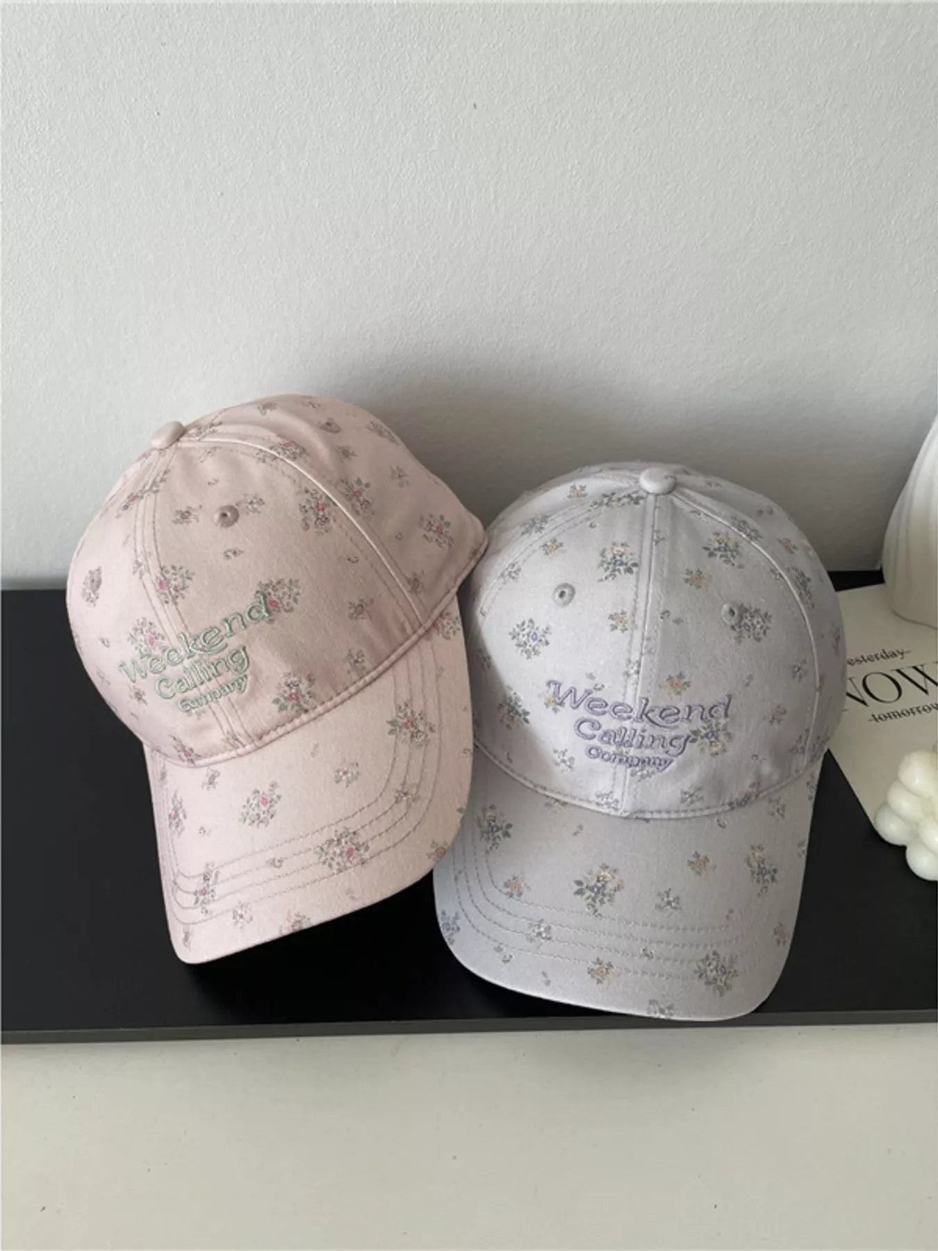 Floral Embroidered Baseball Cap