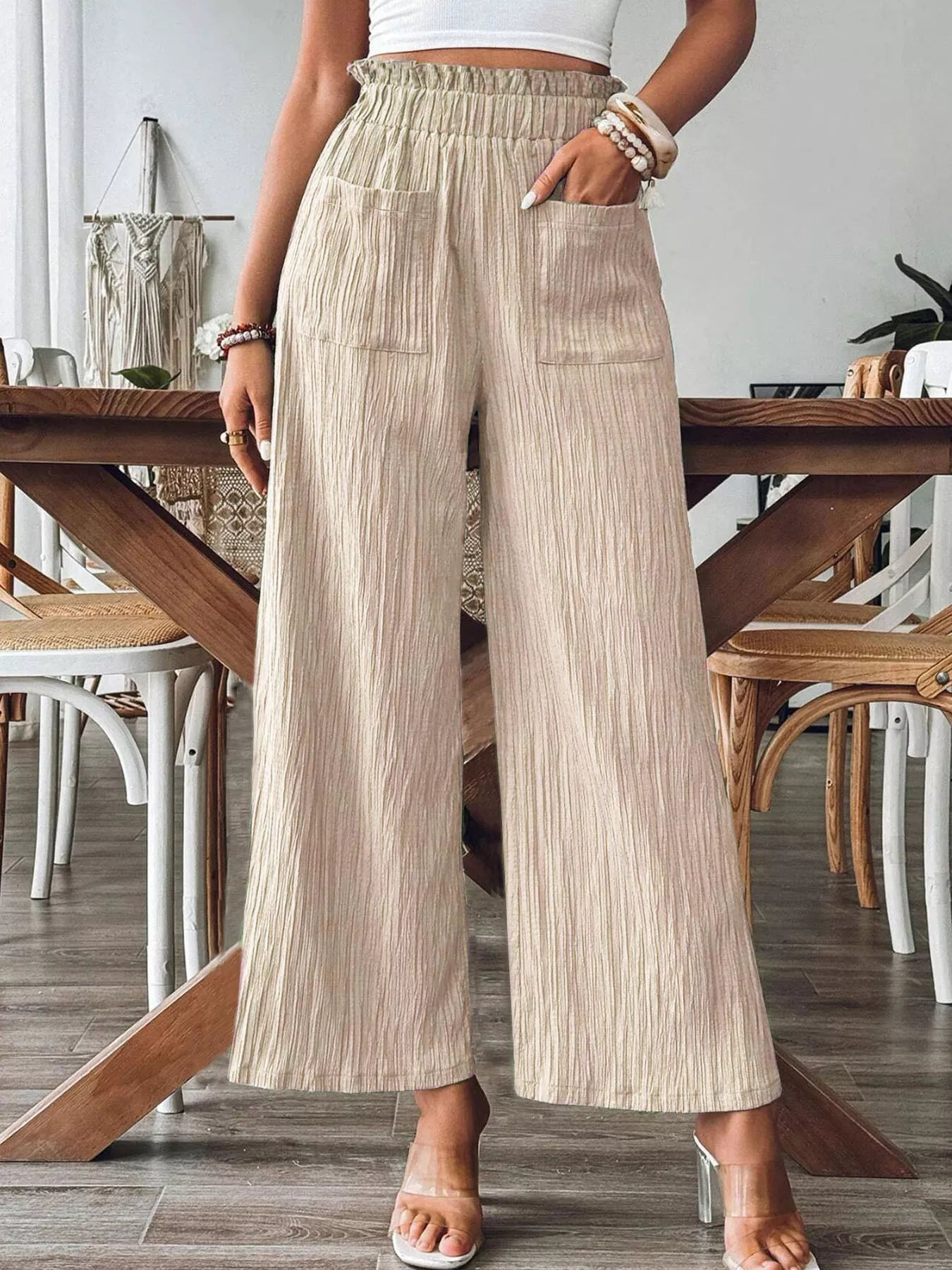 High-Waisted Wide Leg Pants