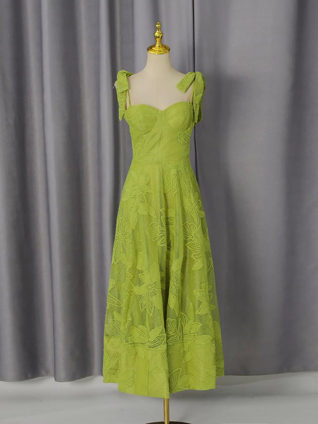 Sweetheart Neck Tie-Strap Dress