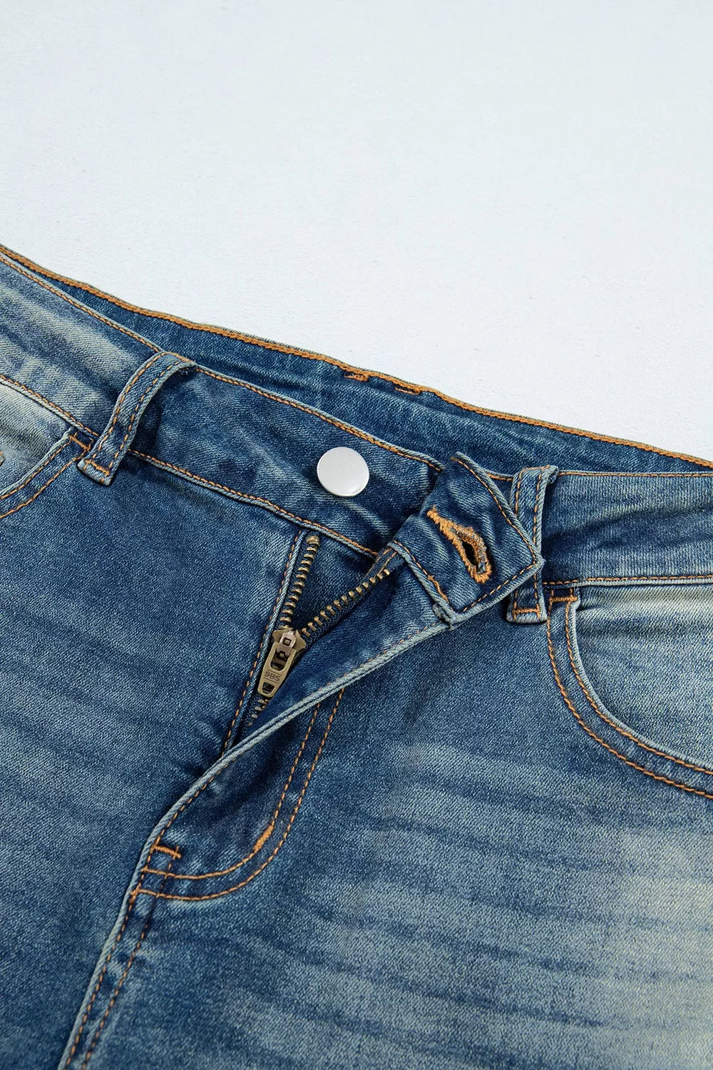 Pocket Detail Flare Leg Jeans