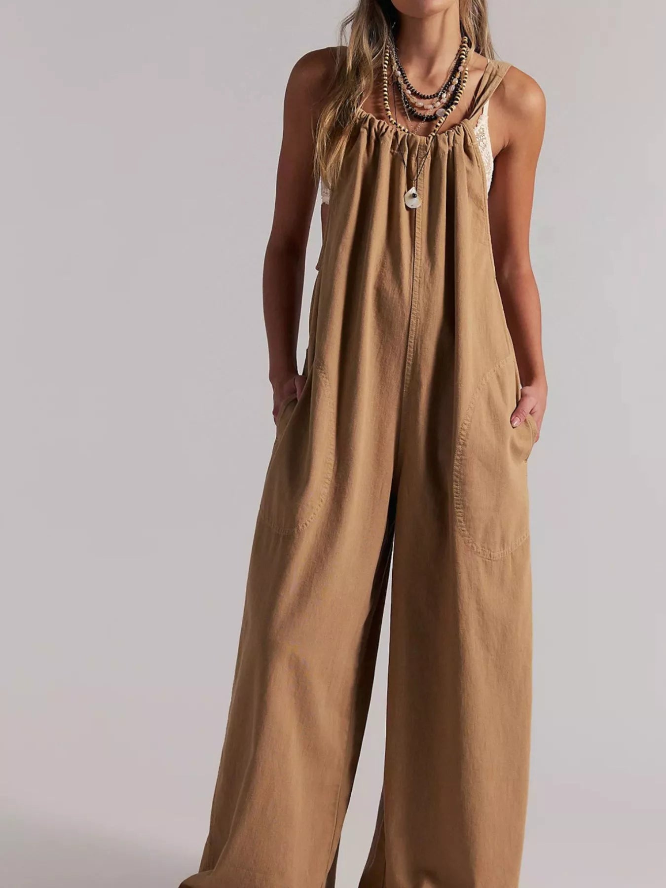 Sleeveless Wide-Leg Jumpsuit