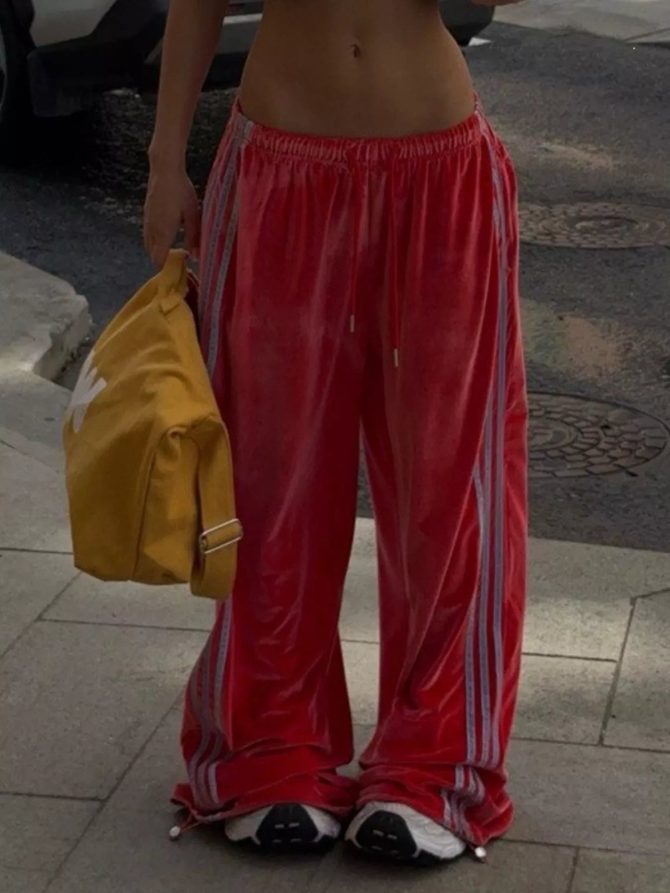 Velvet Wide-Leg Pants