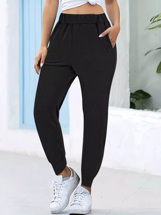 Comfortable Elastic Waist Casual Pants