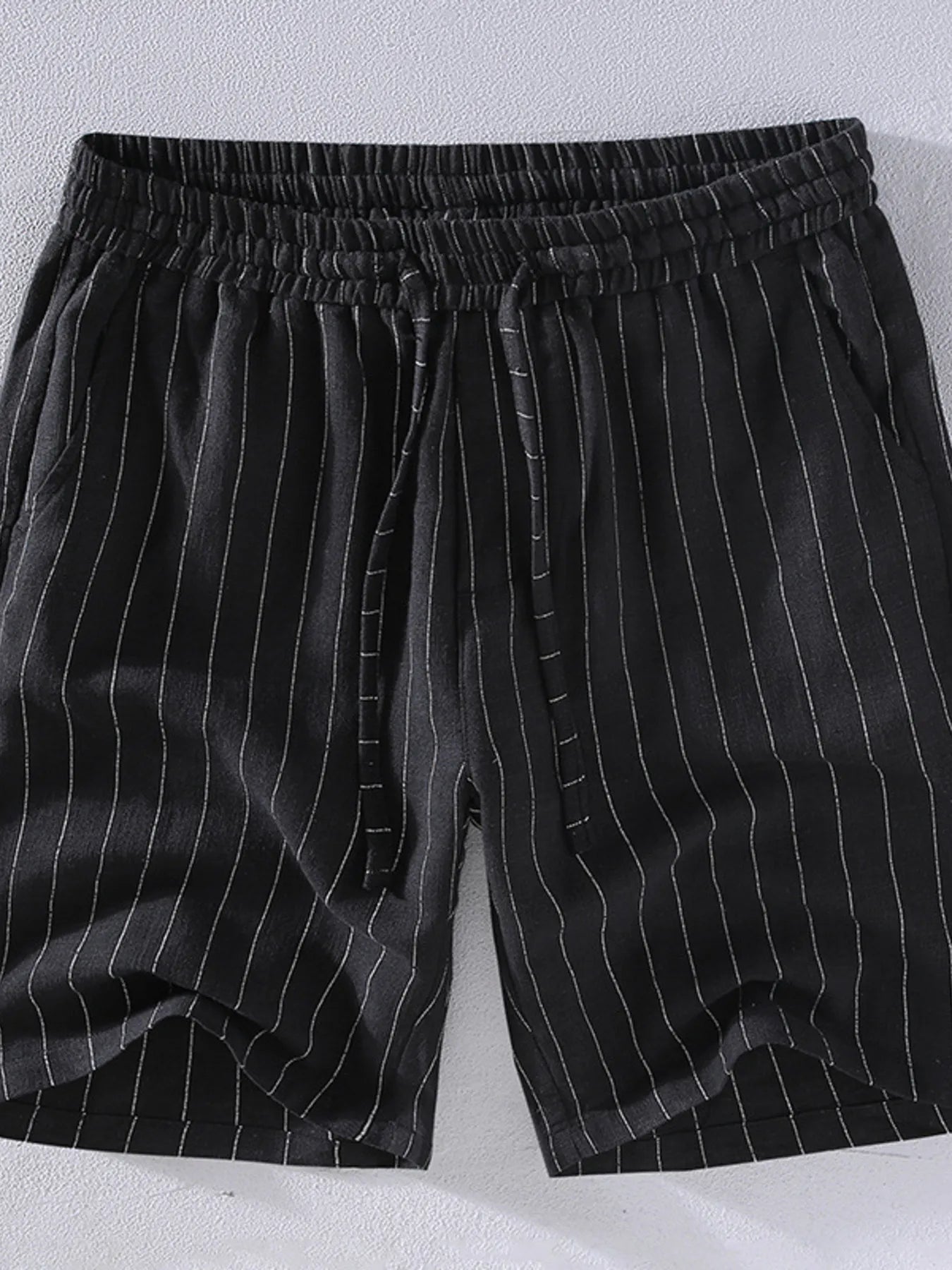 Men's Plus Size Striped Drawstring Shorts