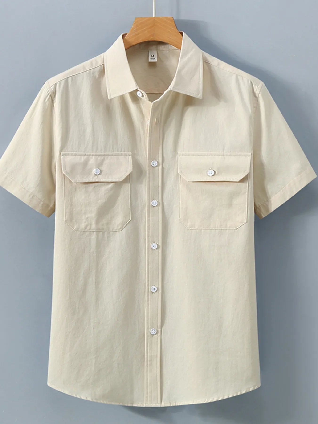 Men's Plus Size Button Up Short Sleeve Shirt