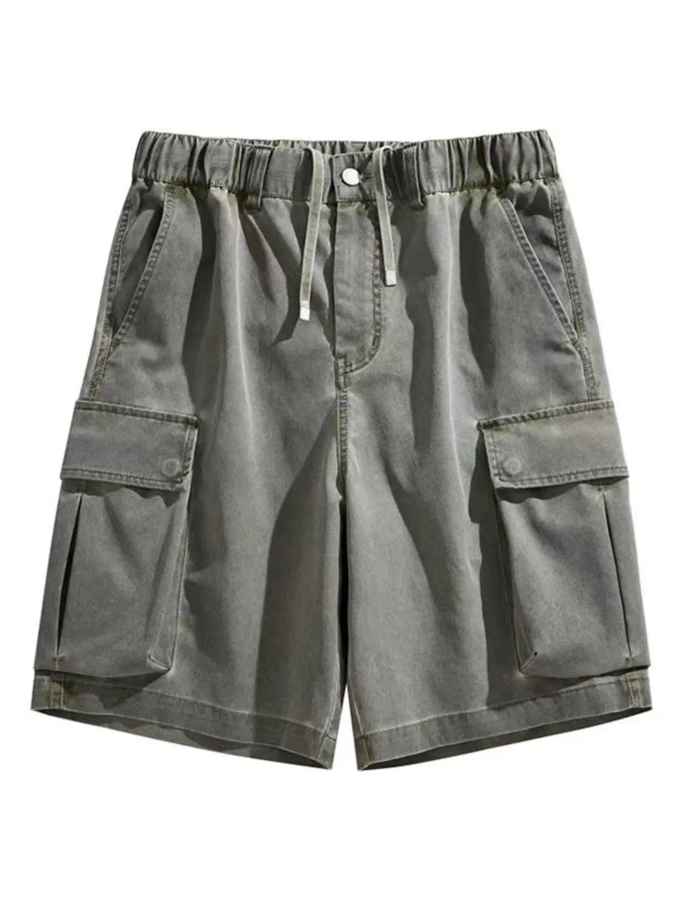 Men's Elastic Waistband Cargo Shorts