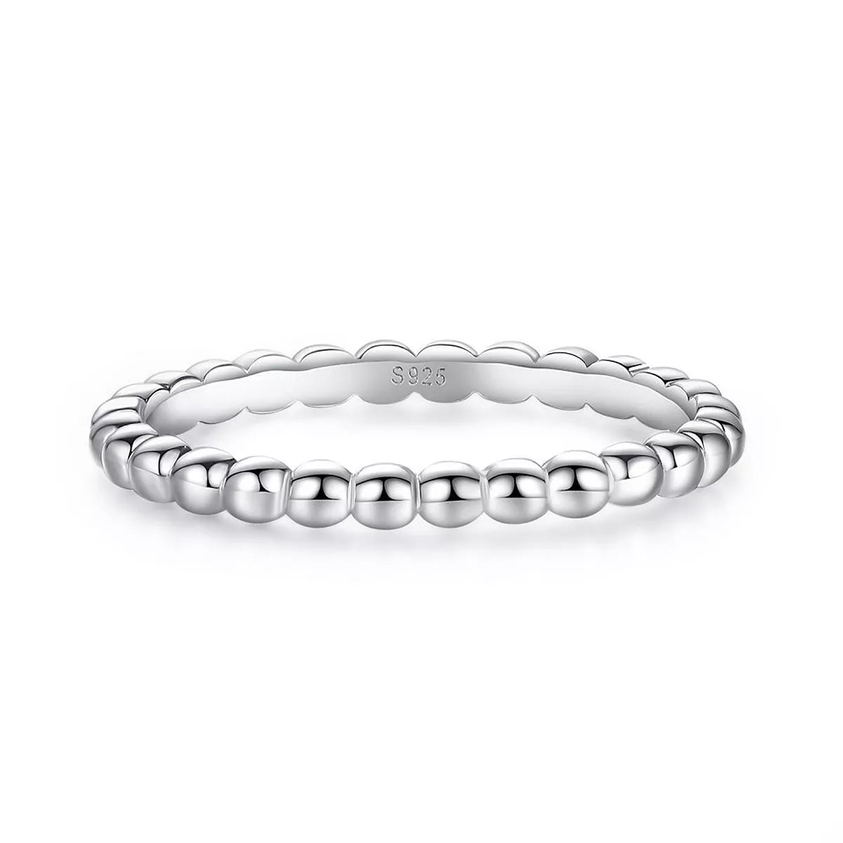 18K Gold-Plated 925 Sterling Silver Bead Ring