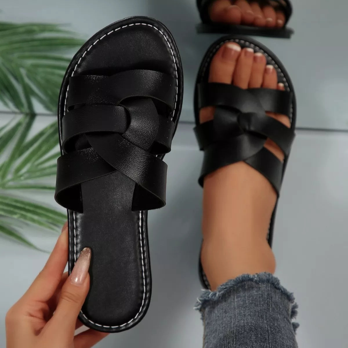Open Toe Flats Sandals