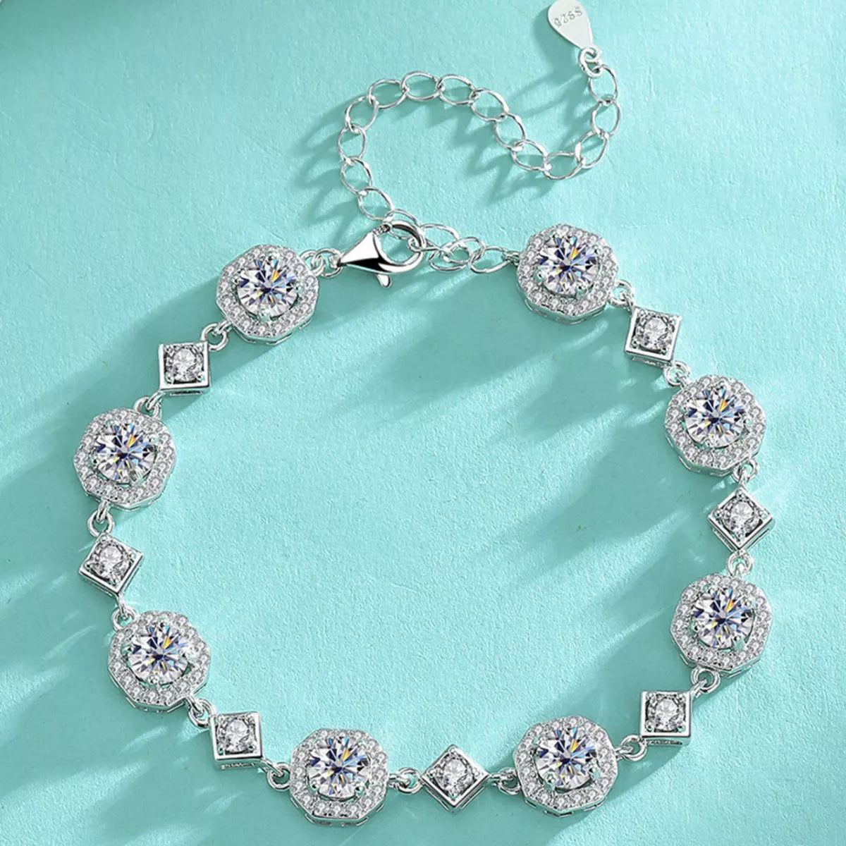 4 Carat 925 Sterling Silver Moissanite Bracelet