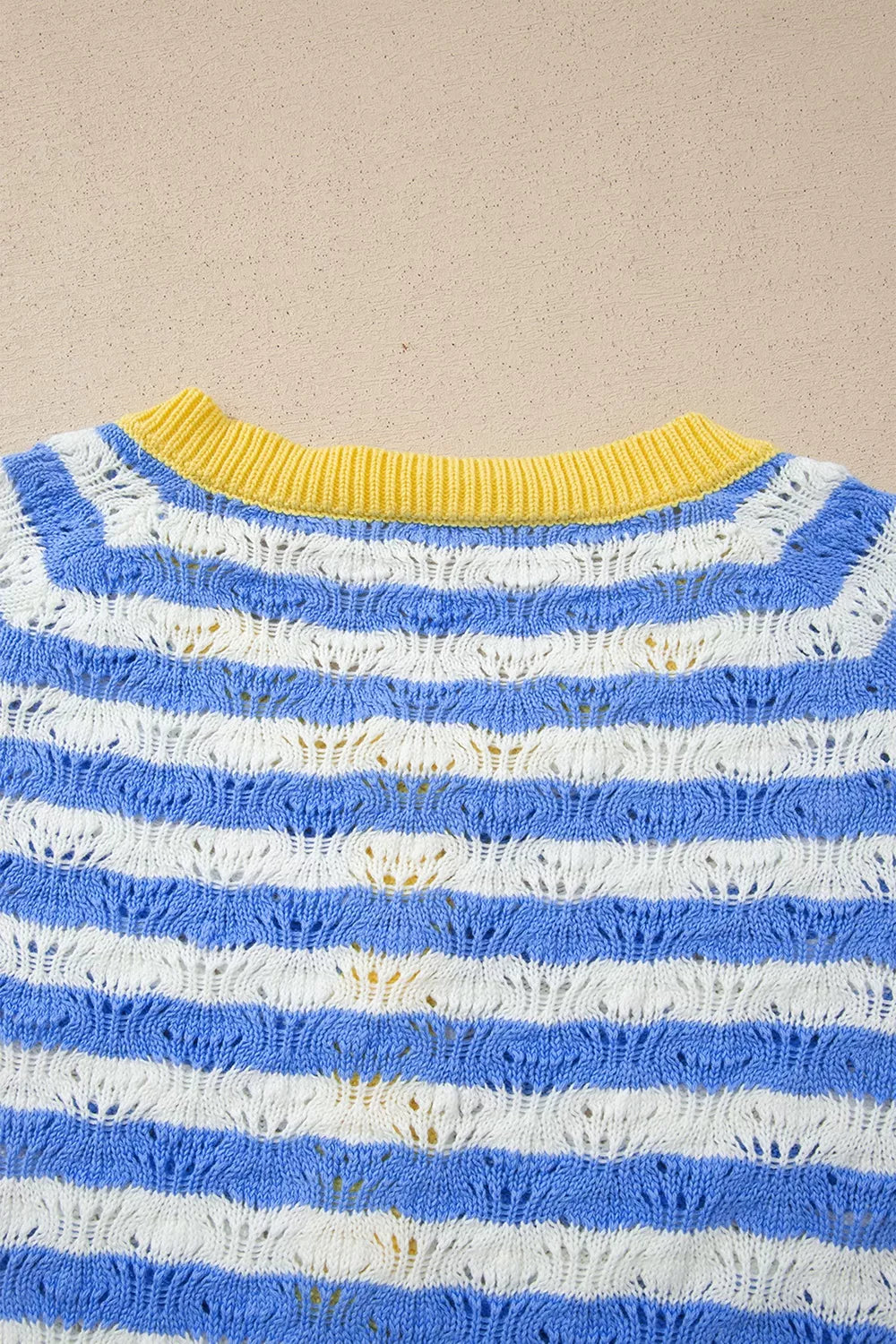 Striped Knit Button Up Cardigan