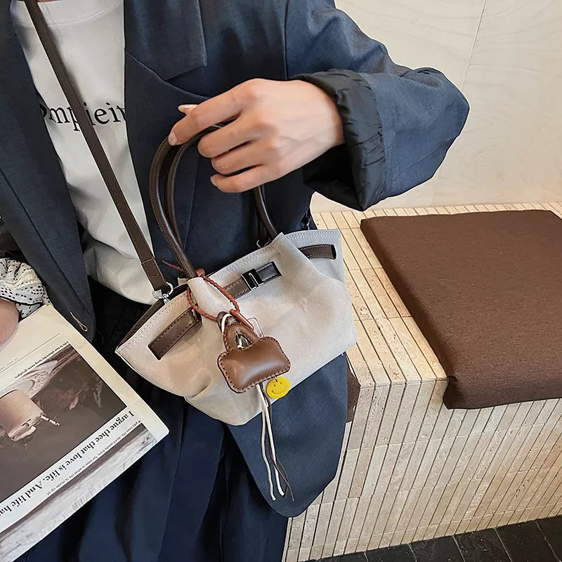 PU Leather Suede Mini Handbag