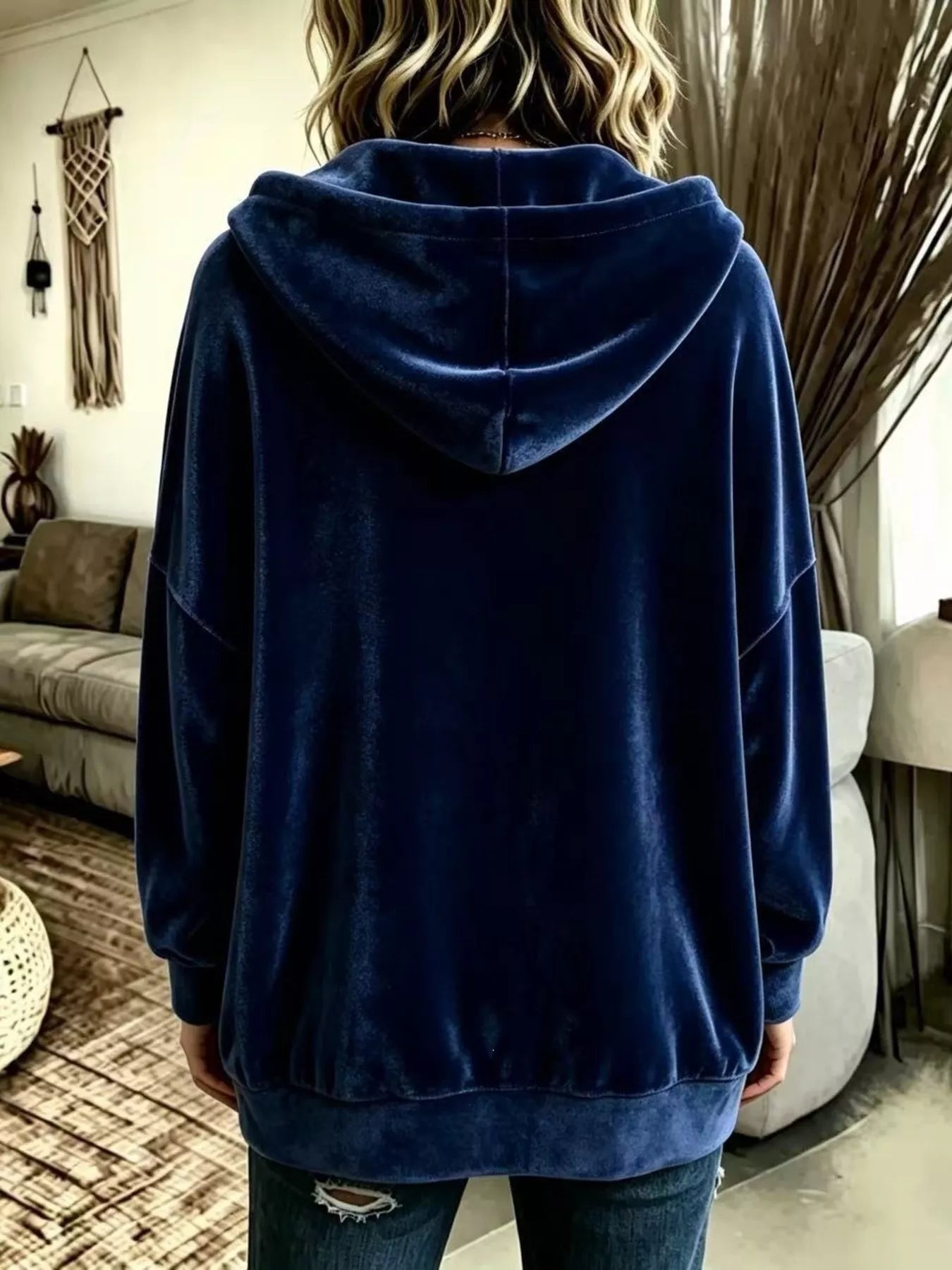 Full Size Casual Button-Down Hooded Outerwear Plus Size