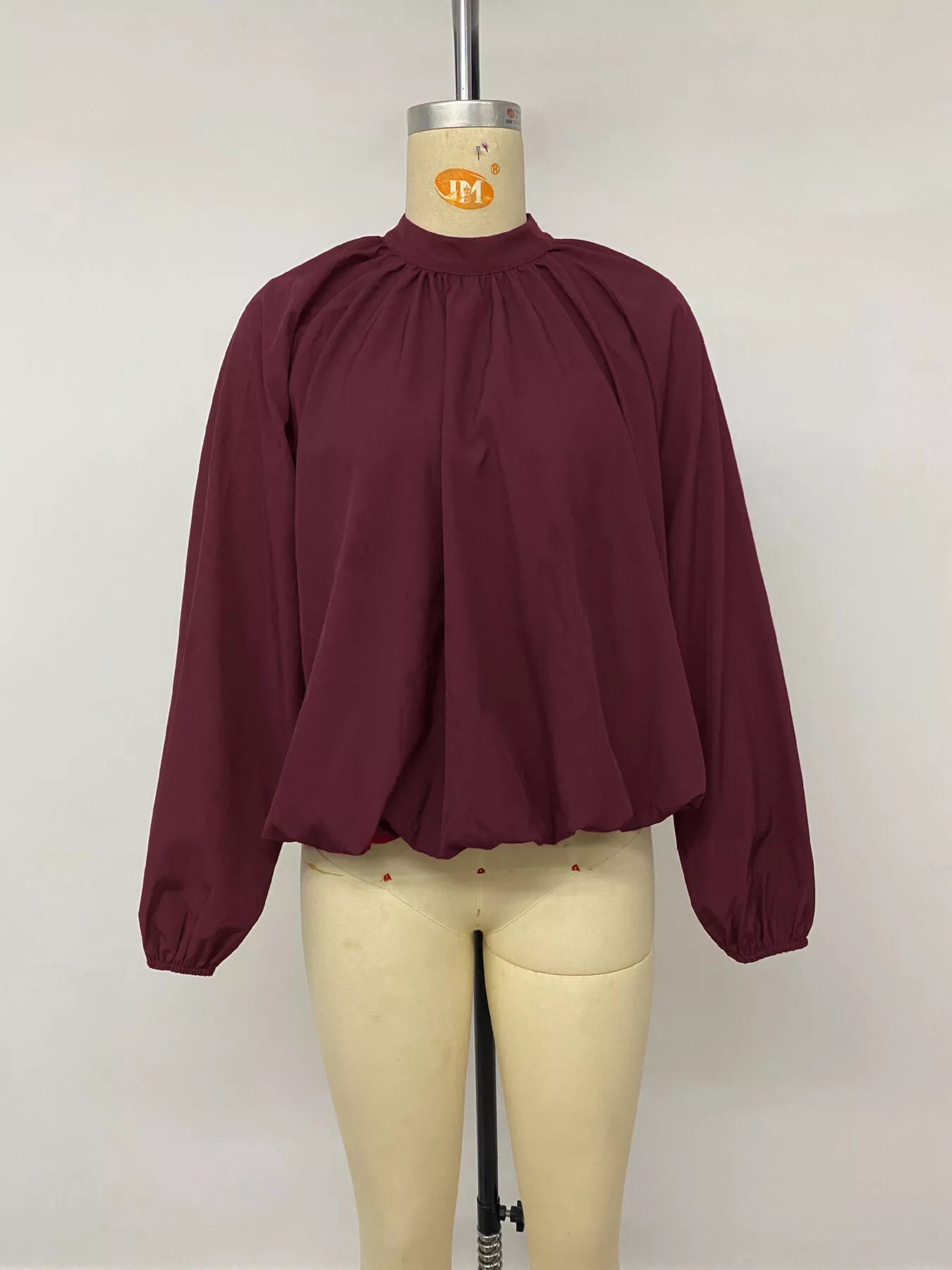 Tie Back Balloon Sleeve Blouse
