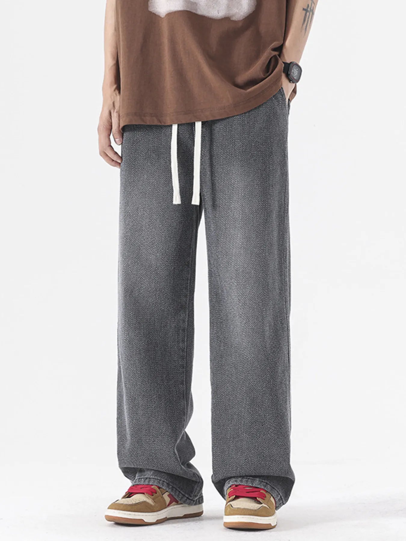 Men's Full Size Wide Leg Jeans Plus Size
