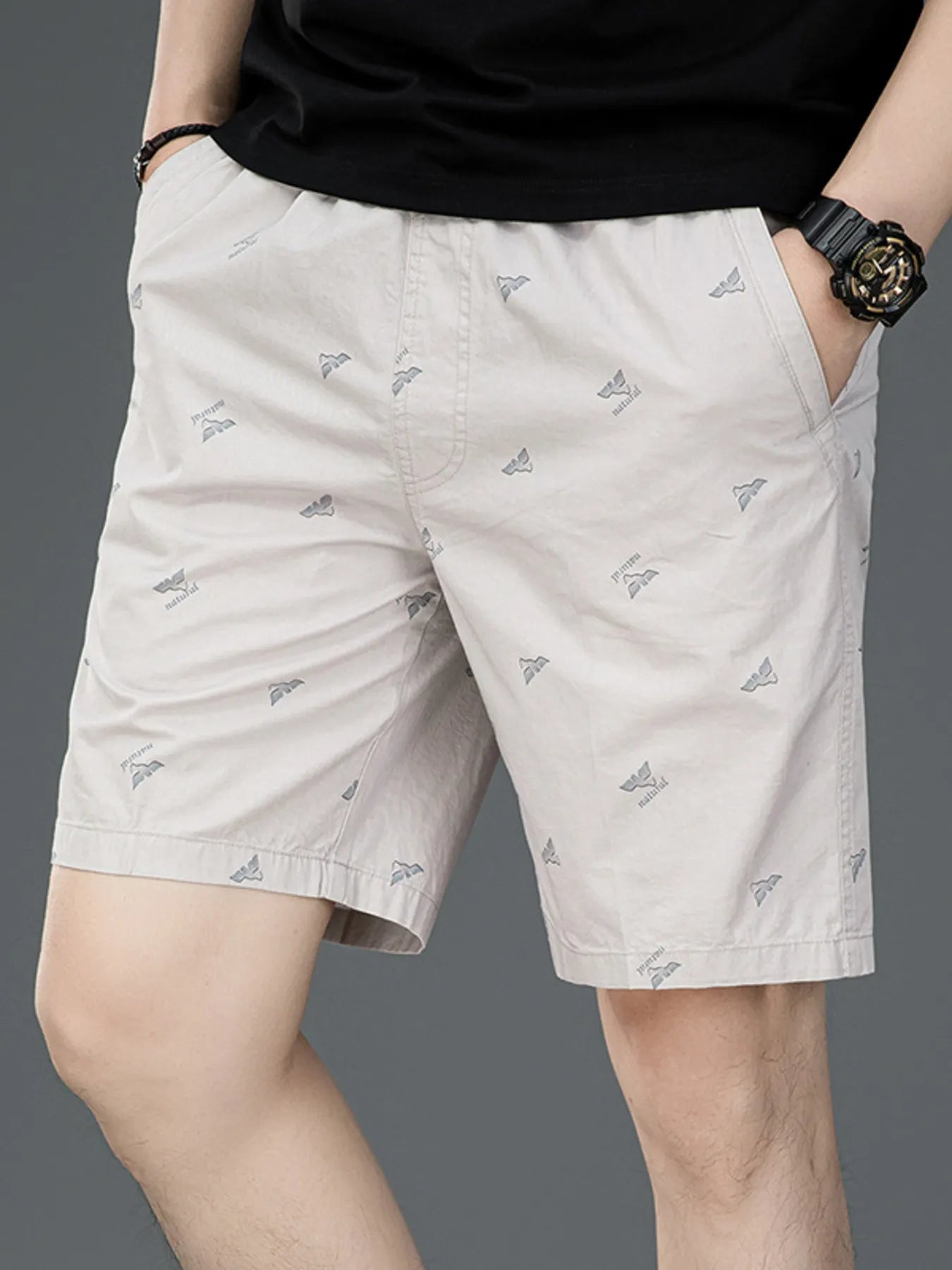 Men's Plus Size Casual Printed Shorts