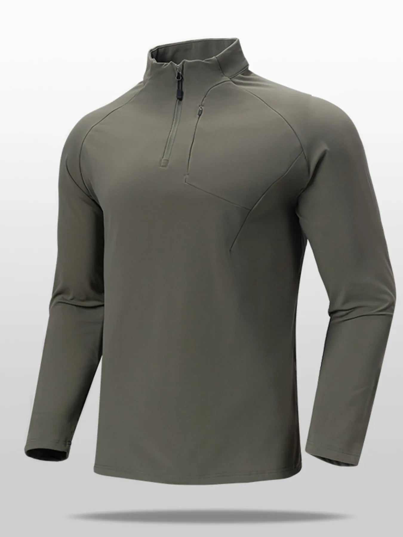 Men's Plus Size Quarter Zip Long Sleeve top