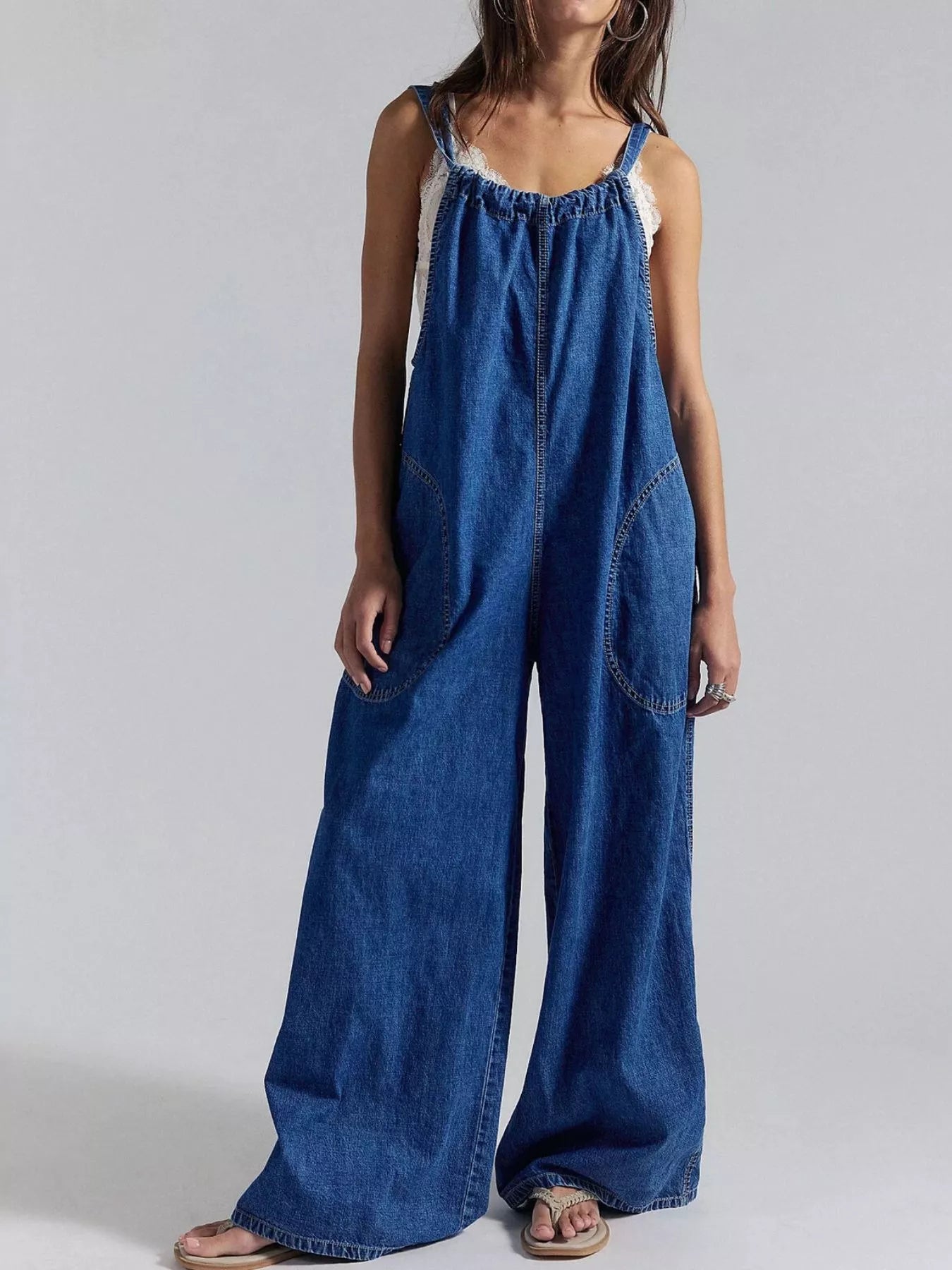 Sleeveless Wide-Leg Jumpsuit