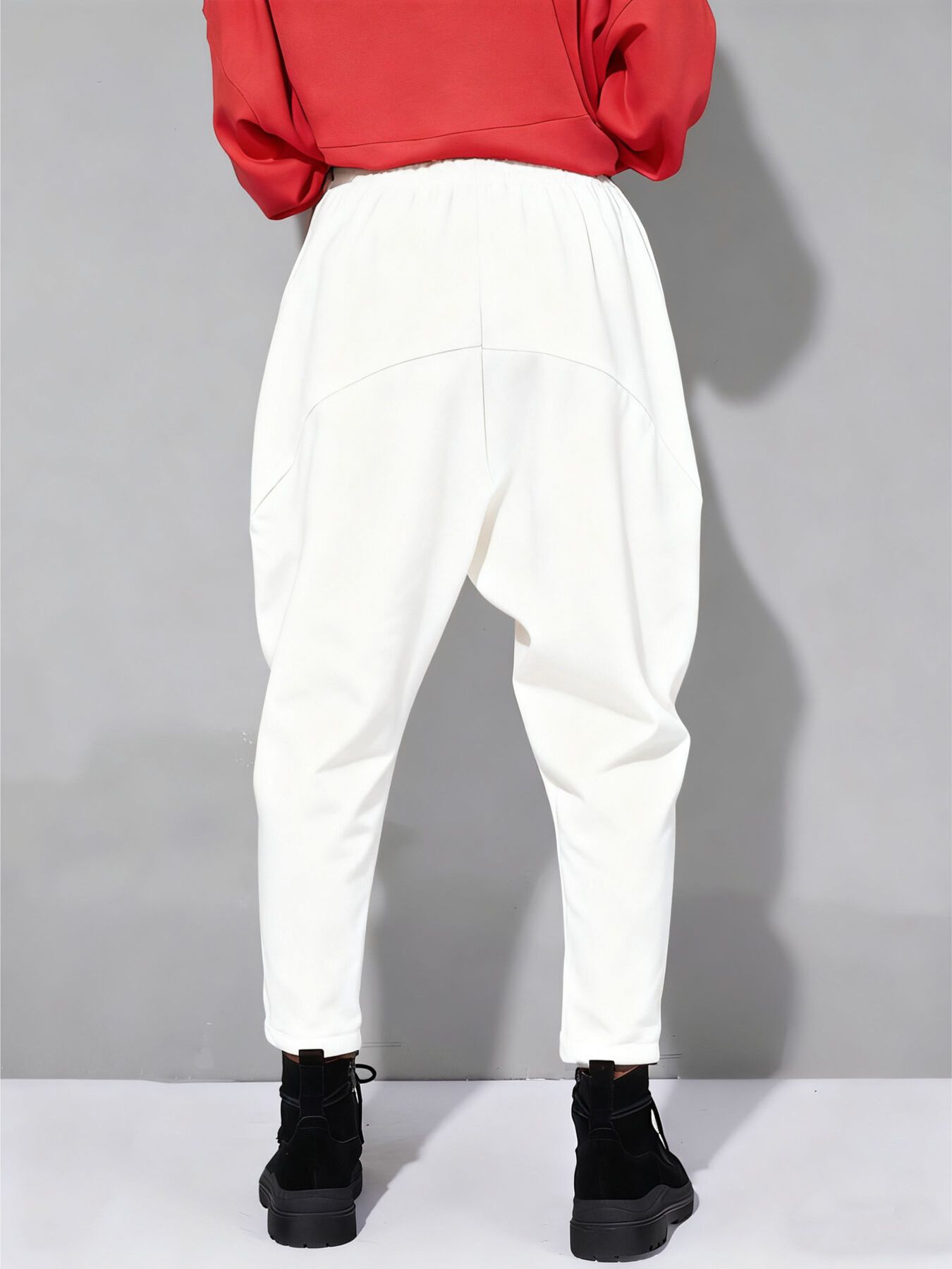 Loose Fit Harem Pants with Pockets