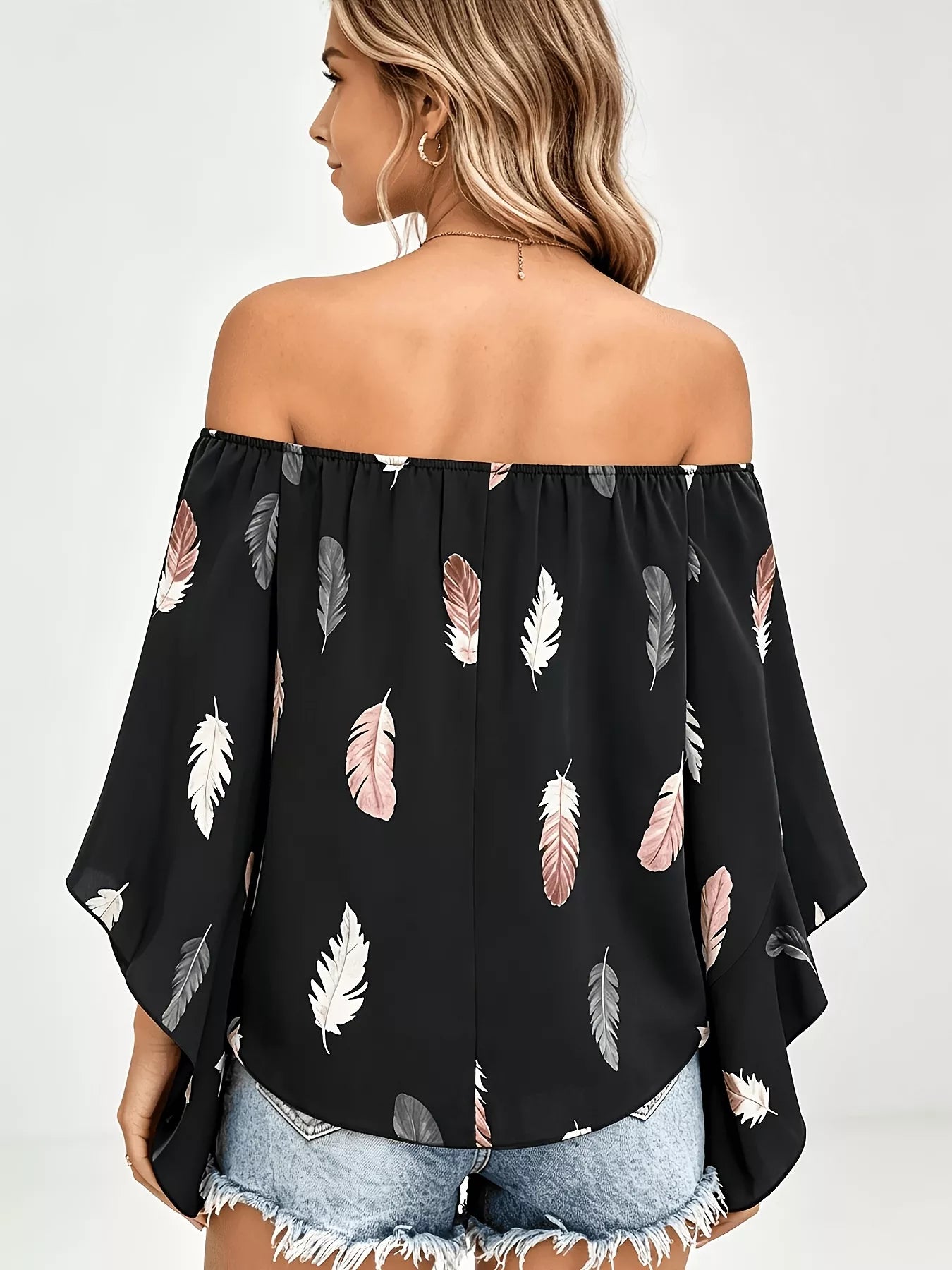 Printed Off Shoulder Blouse