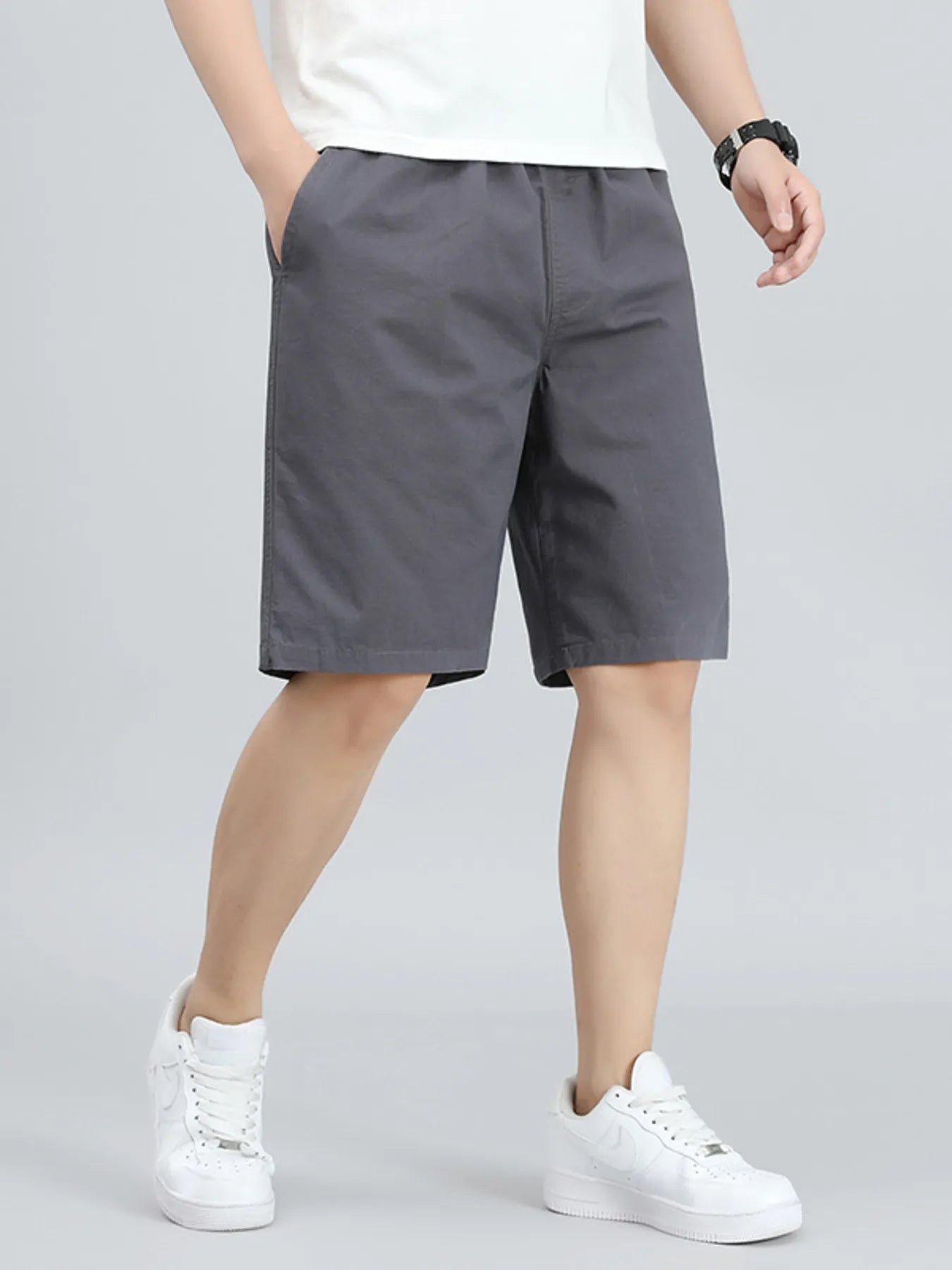 Men's Casual Elastic Waist Shorts