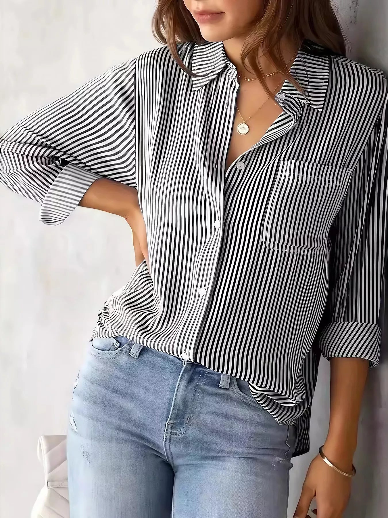 Classic Striped Button-Down Shirt
