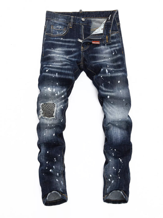 Men's Distressed Slim Fit Jeans