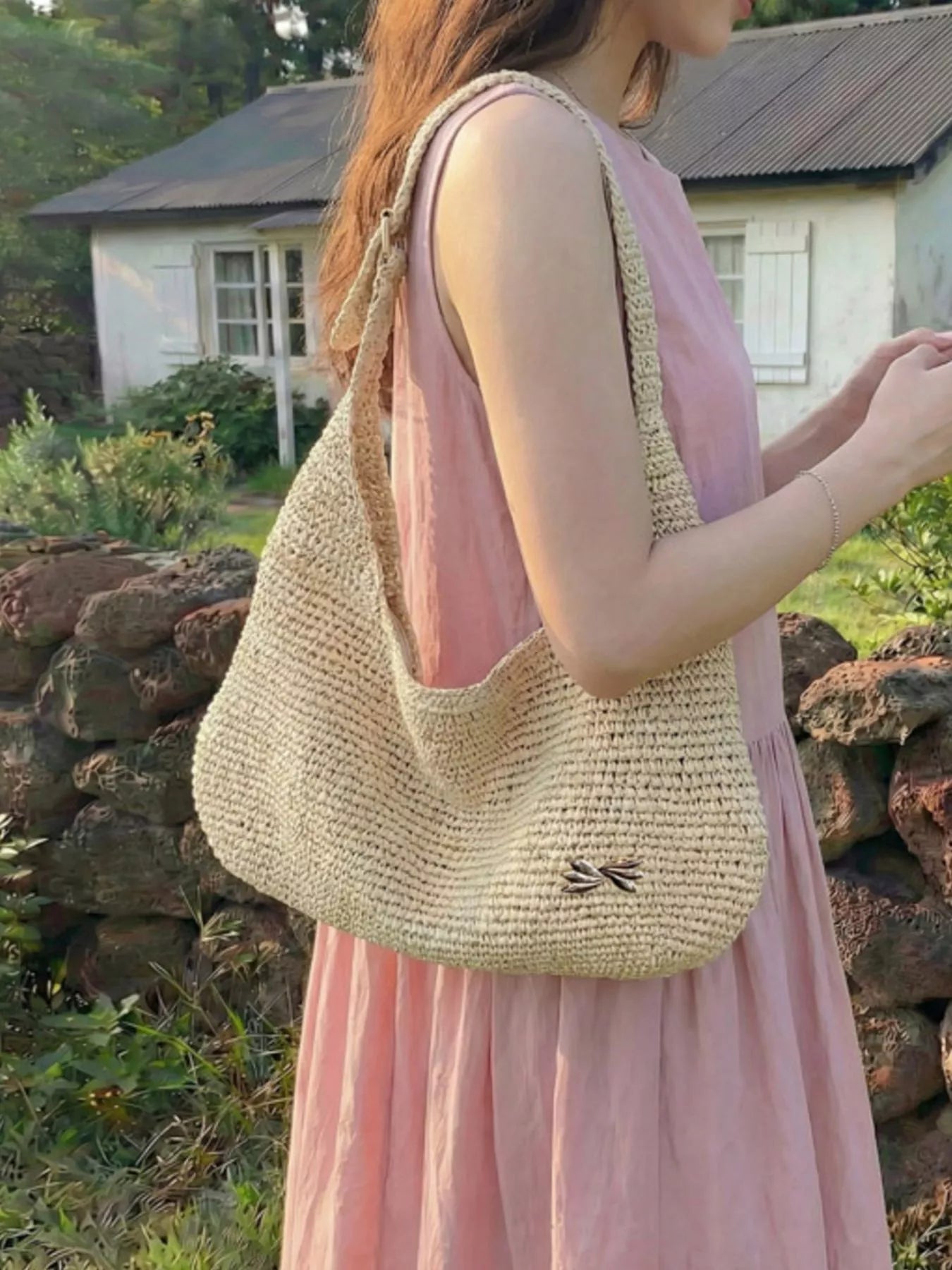 Woven Casual Beach Shoulder Bag