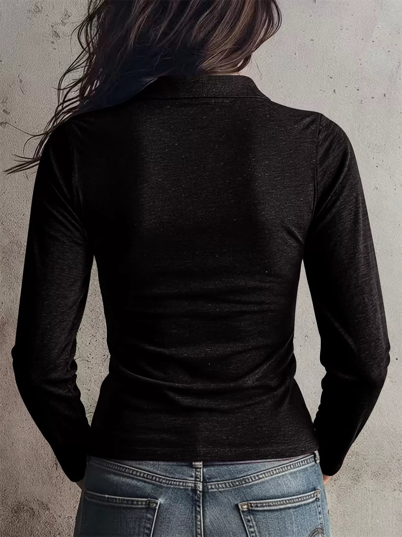 Slim Fit Long Sleeve Quarter-Zip T-Shirt
