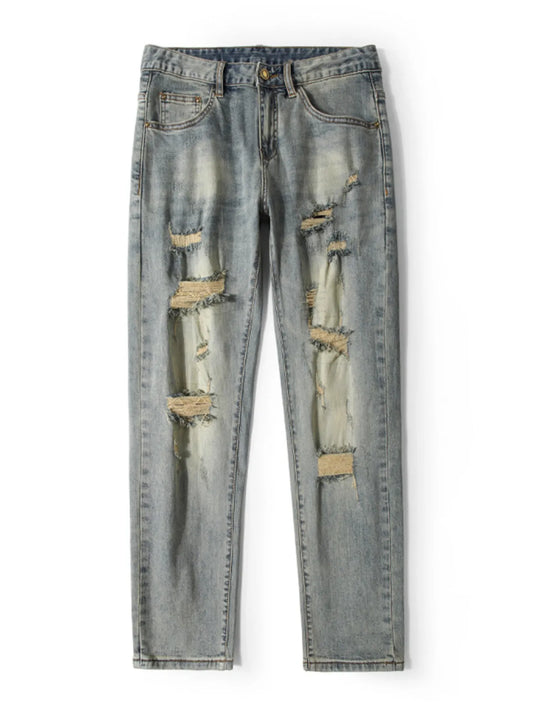 Men's Distressed Slim Fit Jeans