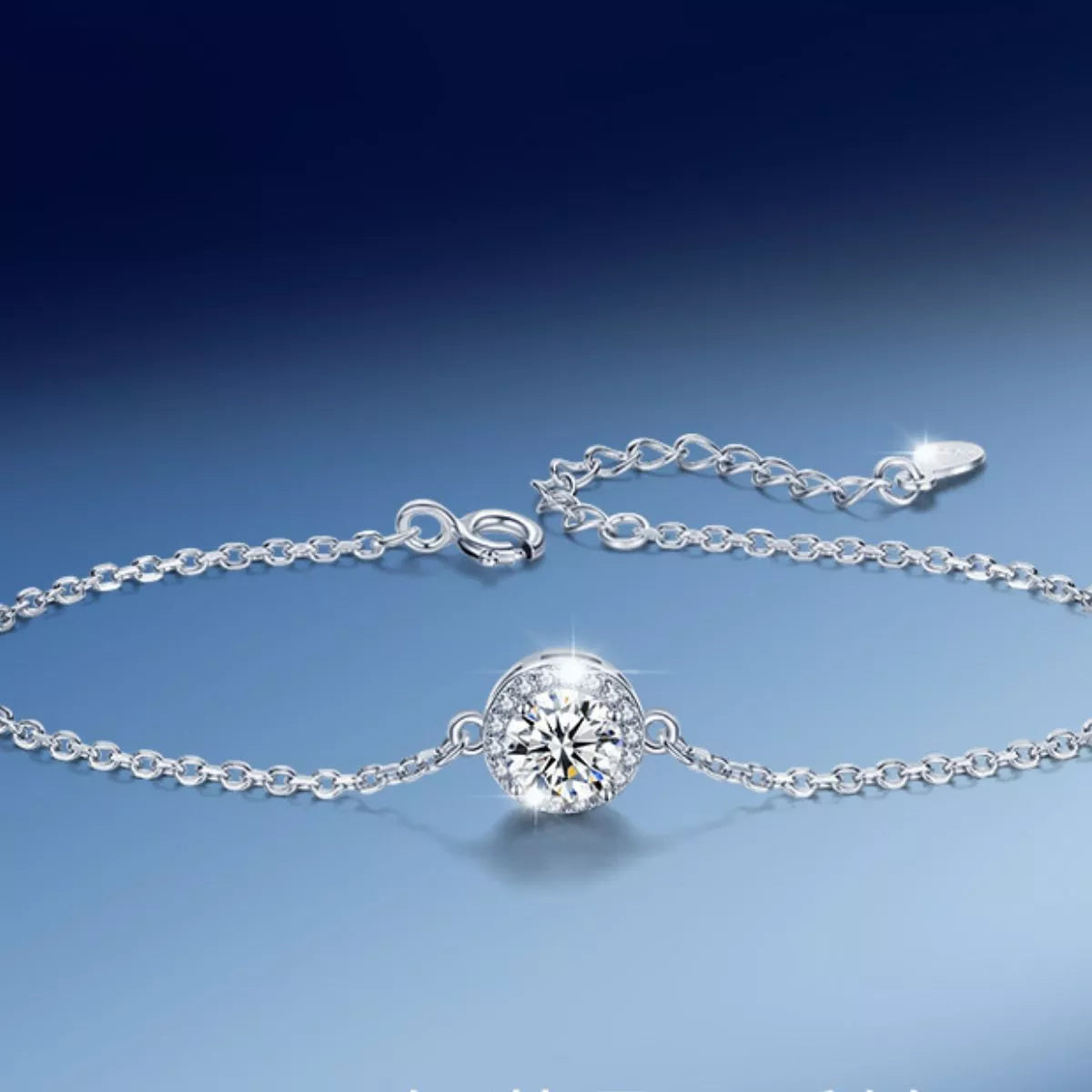 1 Carat 925 Sterling Silver Moissanite Bracelet