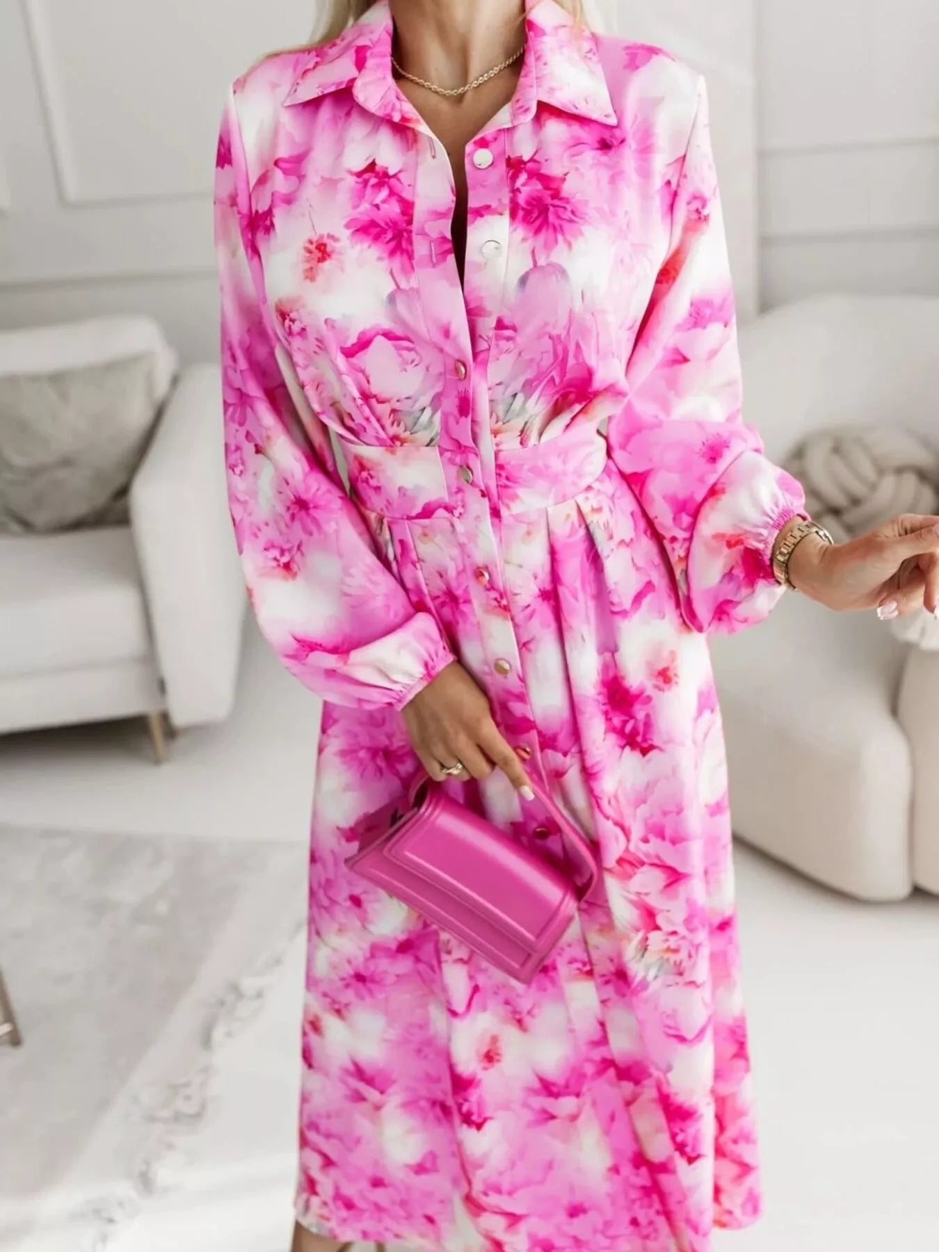 Long Sleeve Maxi Shirt Dress