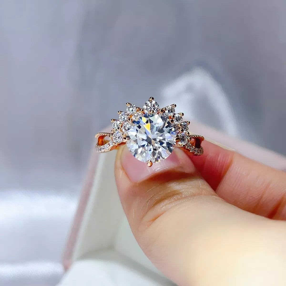3 Carat 925 Sterling Silver Moissanite Ring