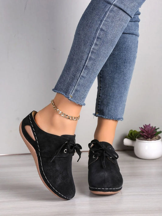 Breathable Lace-Up Slip-Ons