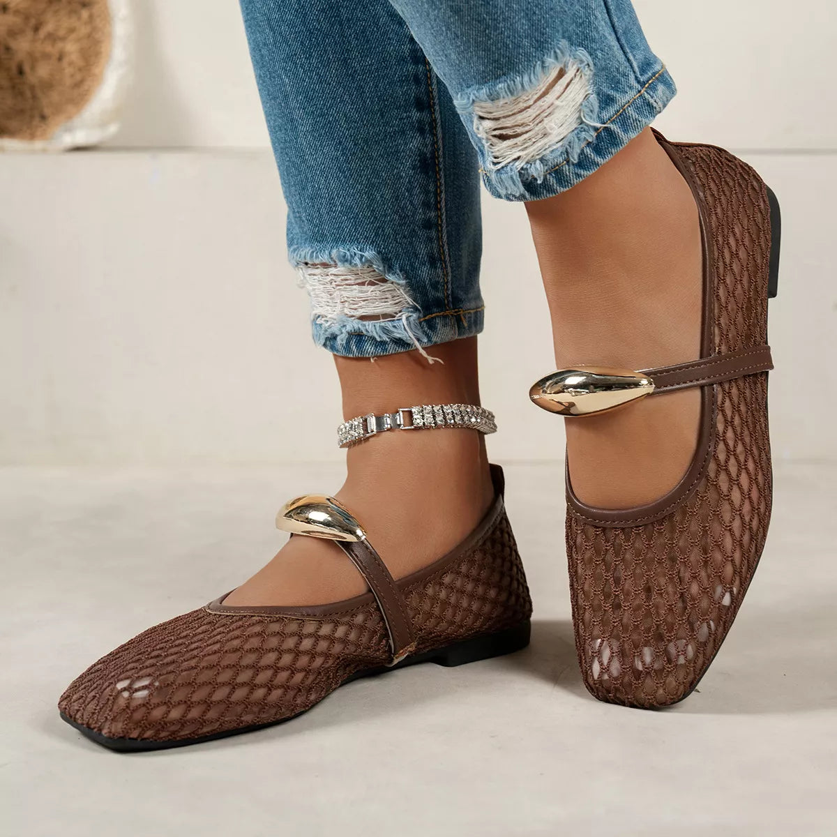Square Toe Slip-Ons