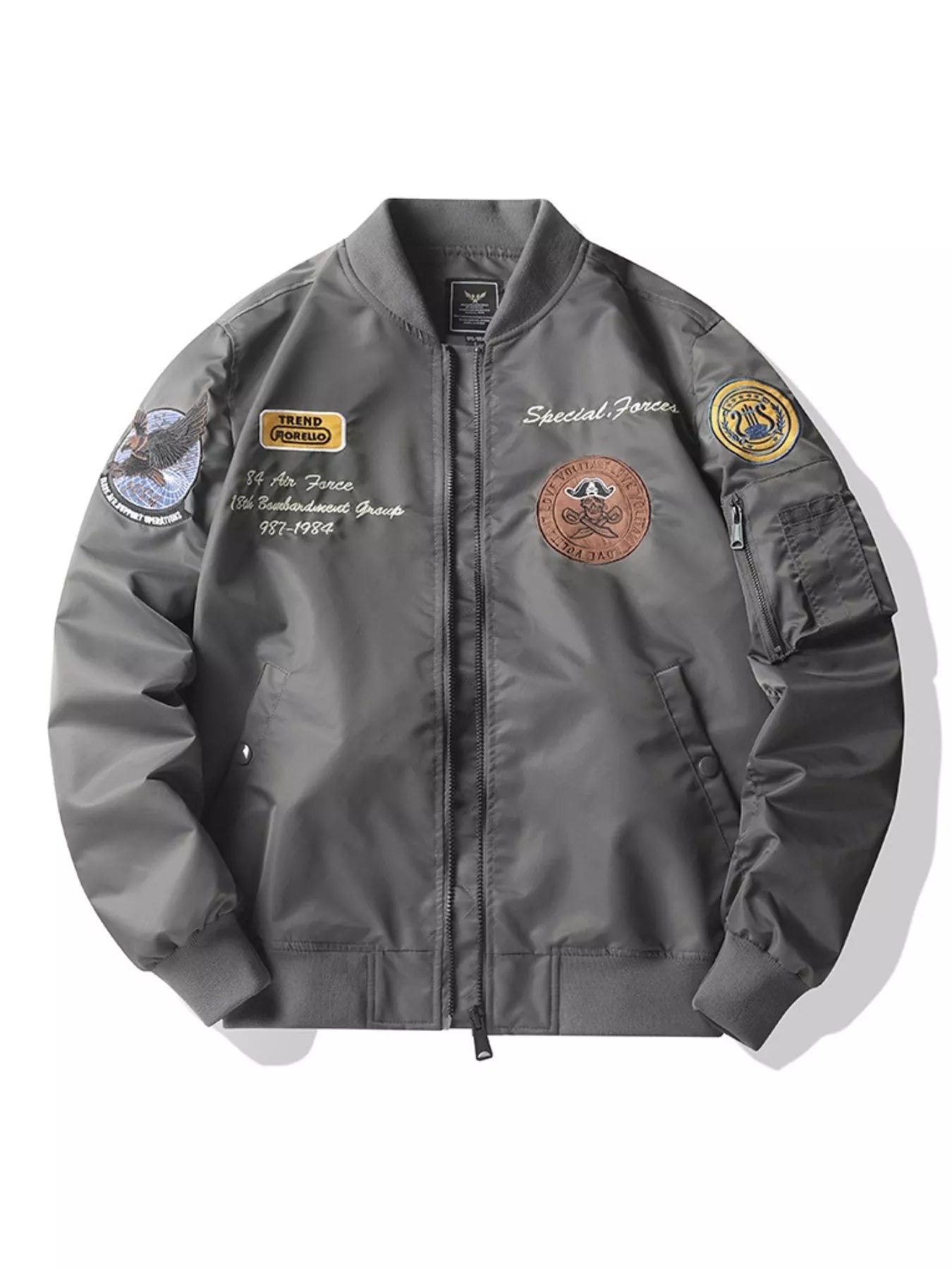 Men's Plus Size Zip Up Bomber Jacket